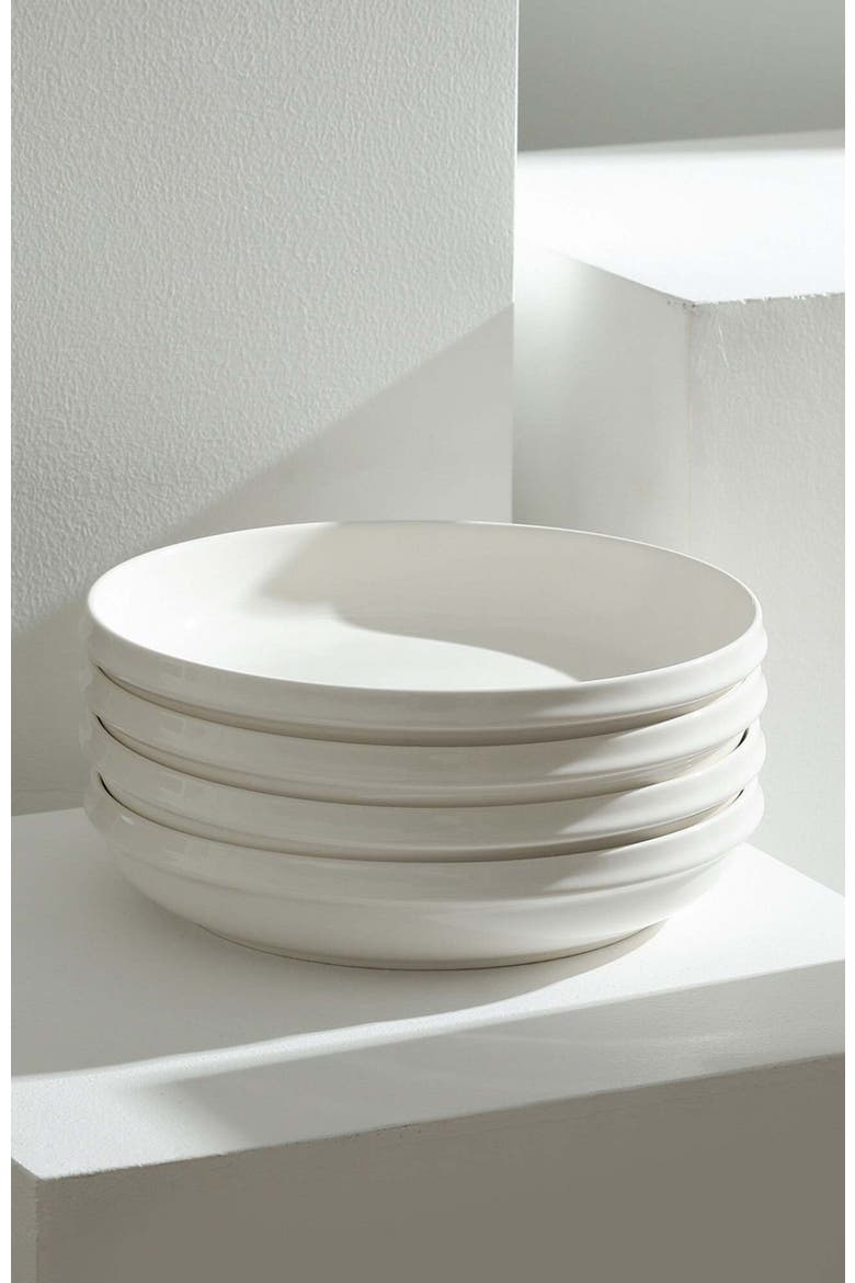 Verso Porcelain 4-Piece Salad Plate Set, Alternate, color, White