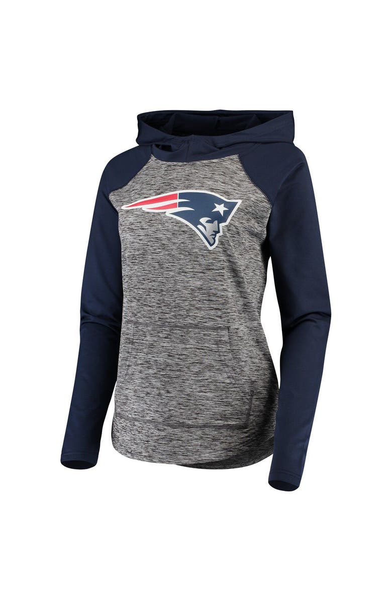 G-III 4HER BY CARL BANKS Women's G-III 4Her by Carl Banks Heathered Gray/Navy New England Patriots Championship Ring Pullover Hoodie, Alternate, color,