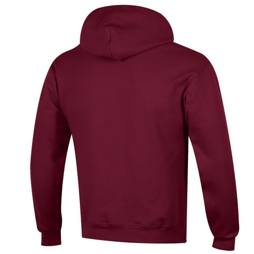 CHAMPION CHAMPION  MAROON VIRGINIA TECH HOKIES ARCHED LOGO FLEECE PULLOVER HOODIE