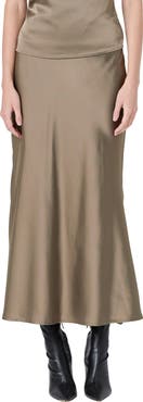 Endless Rose Bias Cut Satin Maxi Skirt