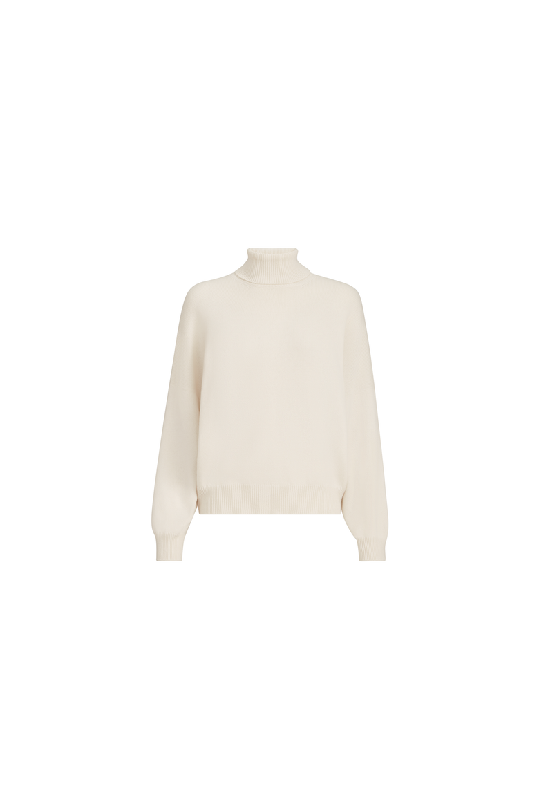 Cashmere turtleneck sweater, Alternate, color, Butter