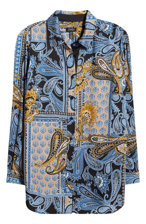 Jones New York Mixed Paisley Button-up Shirt In Multi