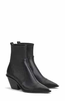 Roberta Stretch Pointed Cap Toe Bootie