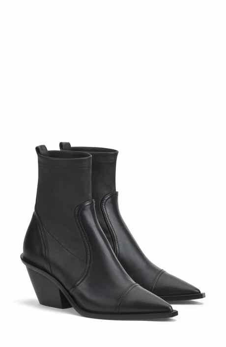 Roberta Stretch Pointed Cap Toe Bootie