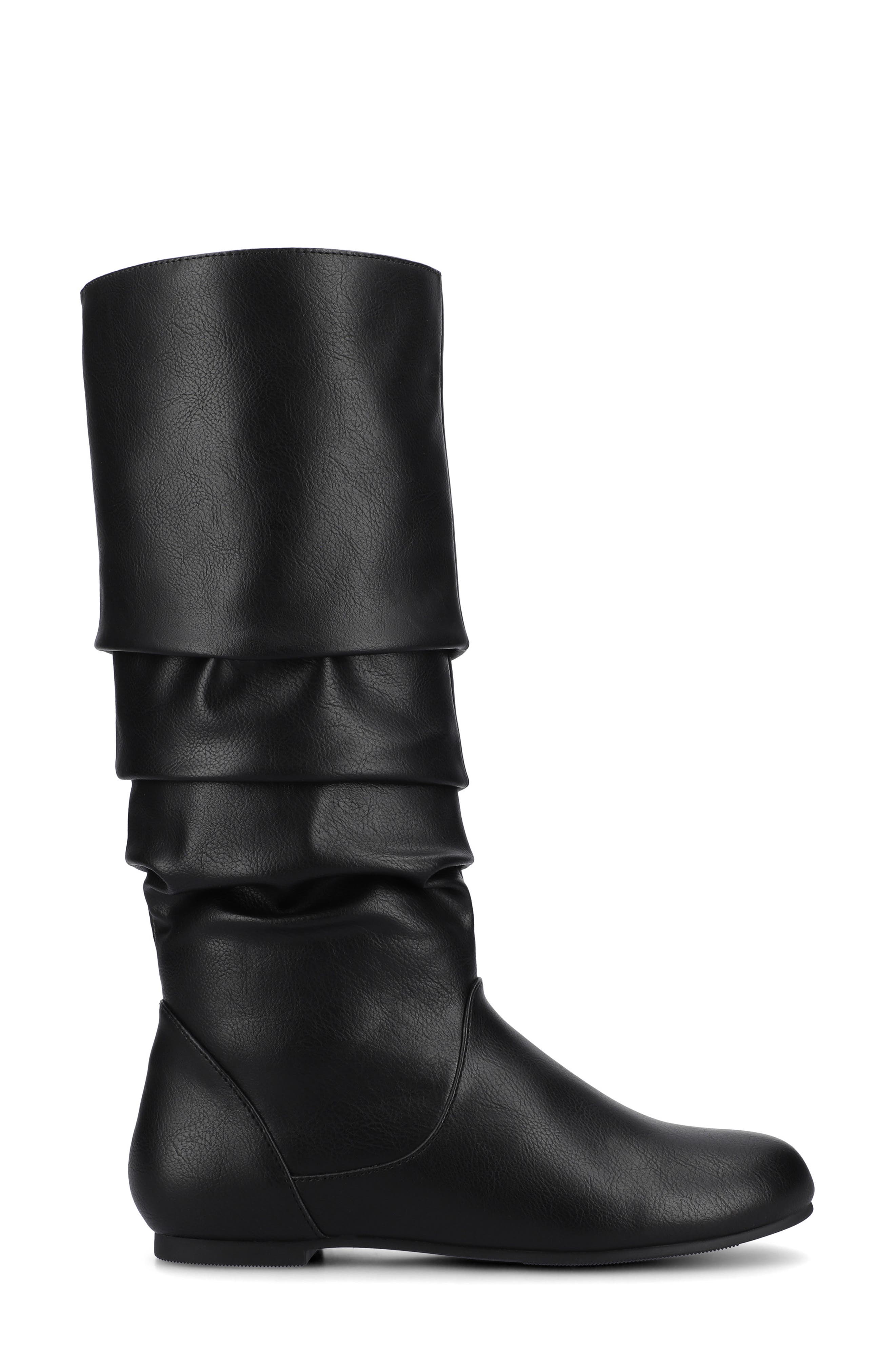 Journee Collection JOURNEE Jayne Ruched Tall Boot, Alternate, color, Black