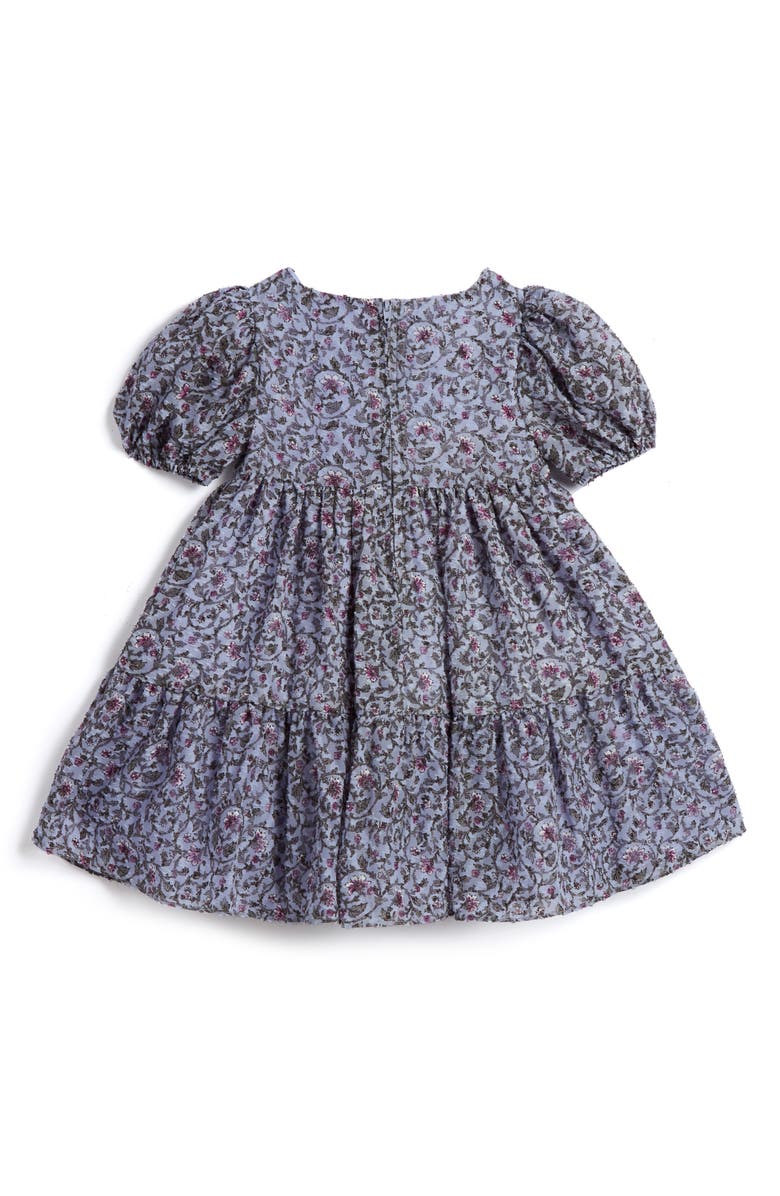Pippa & Julie Boho Print Dress & Bloomers, Alternate, color, Blue/ White