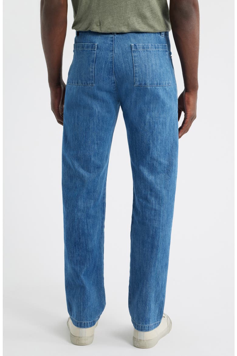 Straight Leg Organic Cotton Jeans, Alternate, color, OCEAN