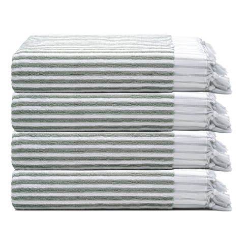 Stripes Turkish Cotton Terry Hand Towel Bundle