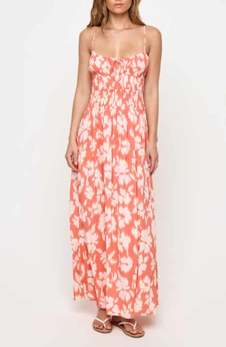 LSPACE Tala Shirred Waist Cover-Up Maxi Sundress