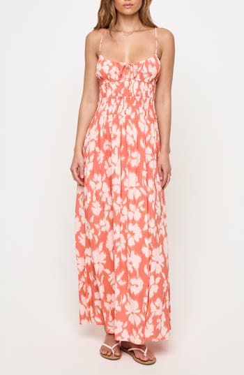 L*space Lspace Tala Shirred Waist Cover-up Maxi Sundress