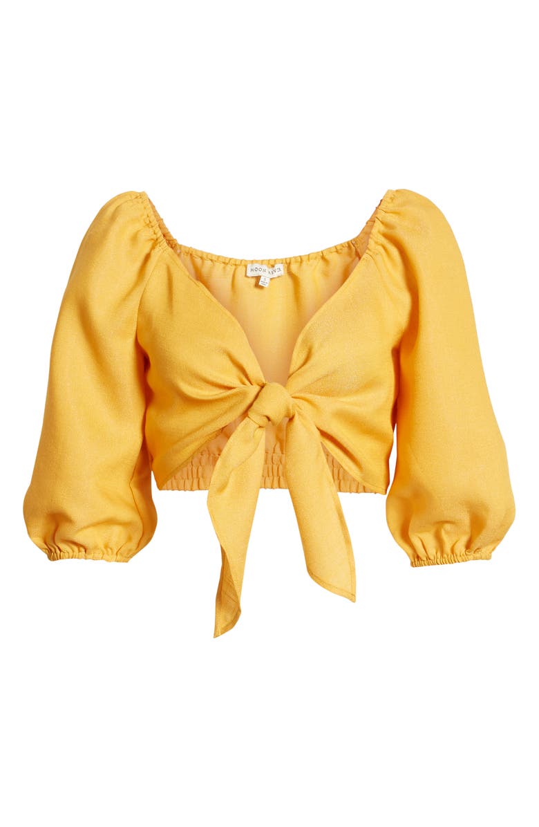 MOON RIVER Tie Front Crop Top, Alternate, color, 