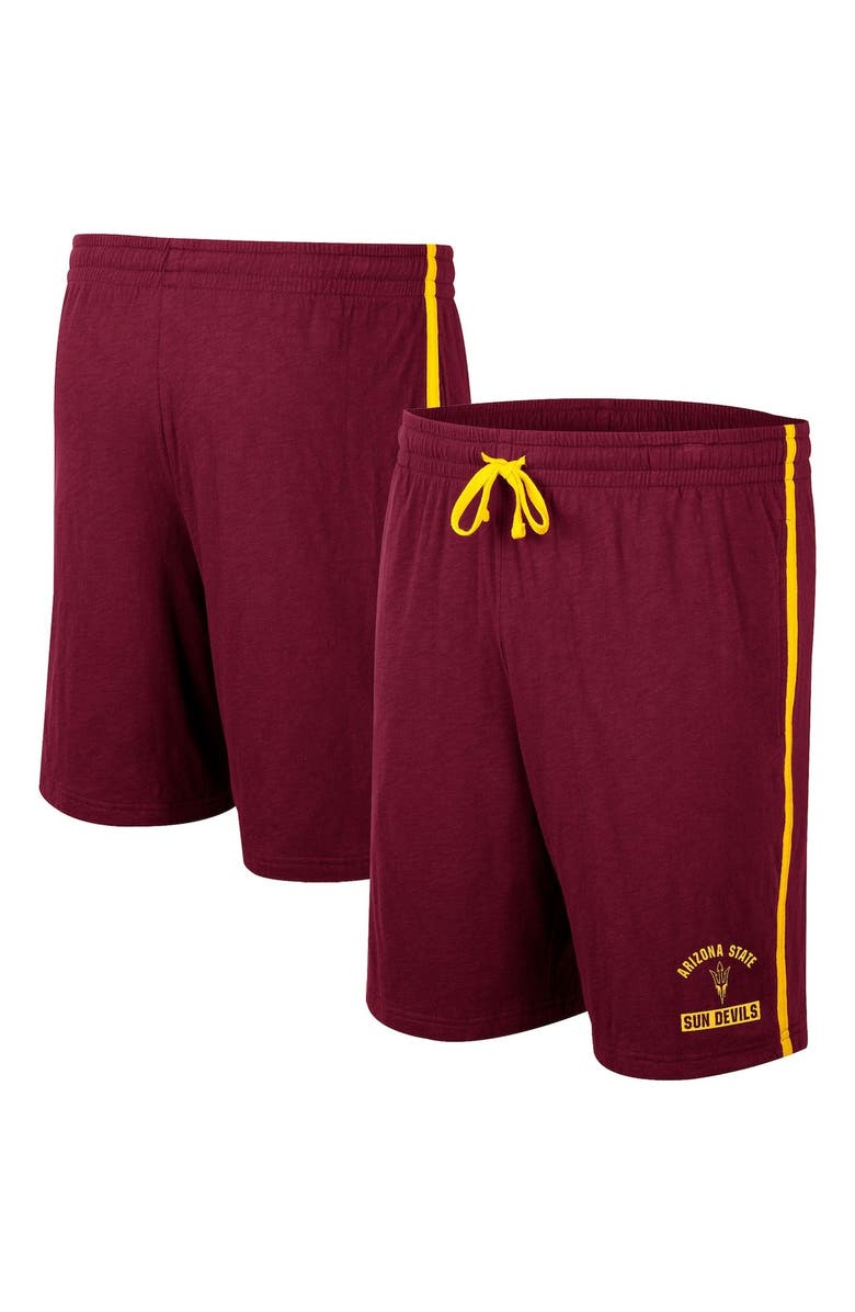 COLOSSEUM Men's Colosseum Maroon Arizona State Sun Devils Thunder Slub Shorts, Main, color, 