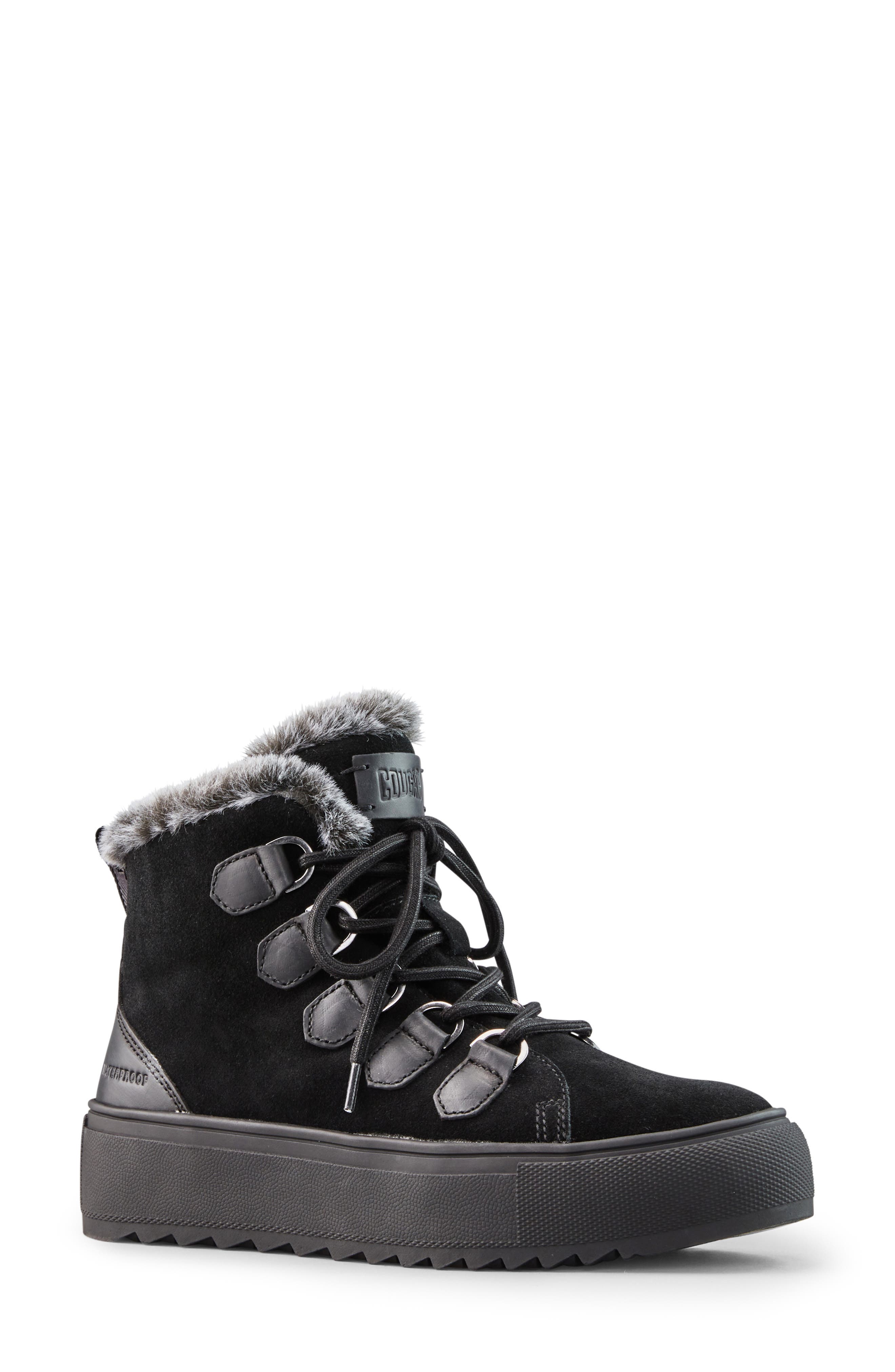 Cougar Avril Faux Fur Lined Winter Bootie, Main, color, 