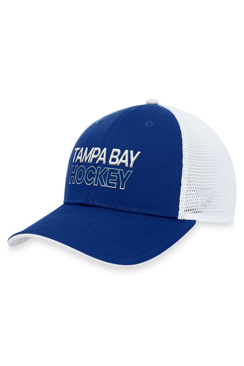 Men's Fanatics Branded  Blue Tampa Bay Lightning Authentic Pro Rink Trucker Adjustable Hat, Alternate, color, Blue