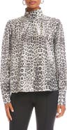 FIFTEEN TWENTY Chloe Metallic Leopard Print Button-Up Shirt