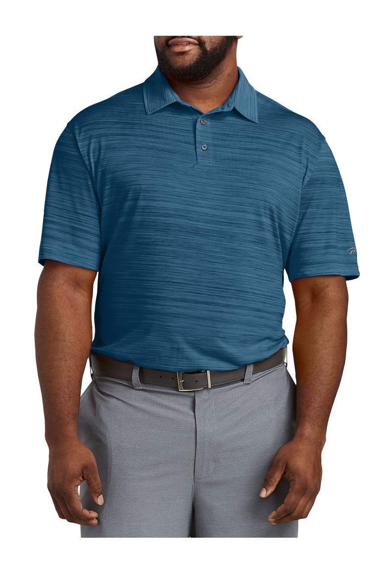 Big & Tall Performance Space-Dyed Polo Shirt, Alternate, color, ESCAPE BLUE
