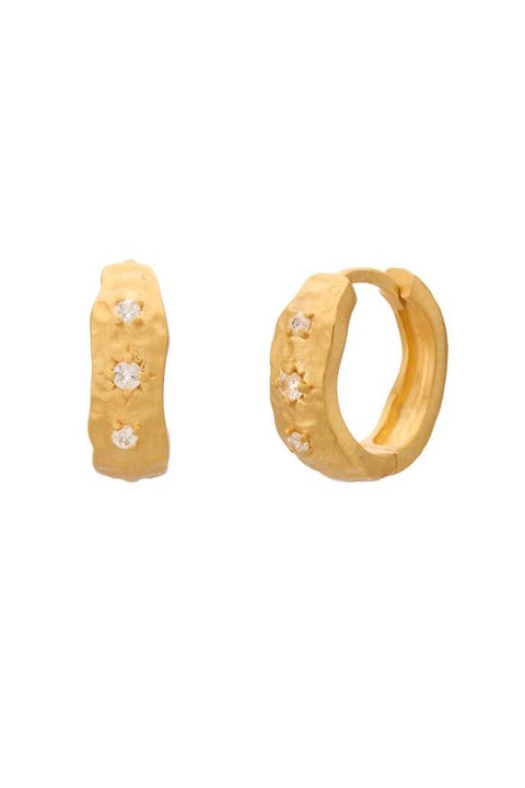 Cosmic Love Huggie With White Topaz