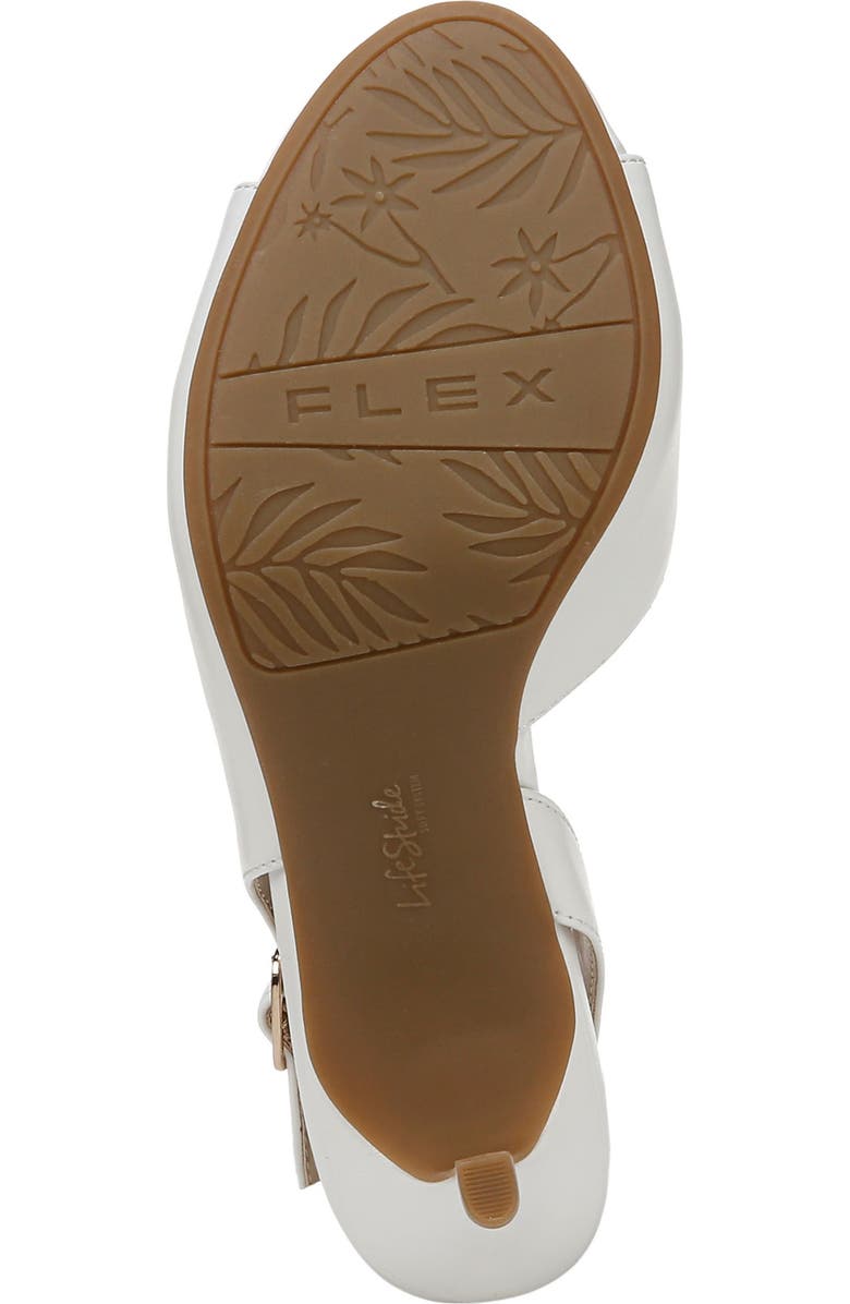 LifeStride Teller Slingback Peep Toe Pump - Wide Width Available, Alternate, color, White