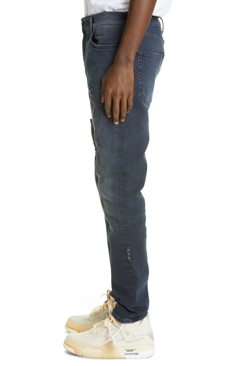 Off-White Diagonal Pocket Distressed Men's Skinny Jeans, Alternate, color,