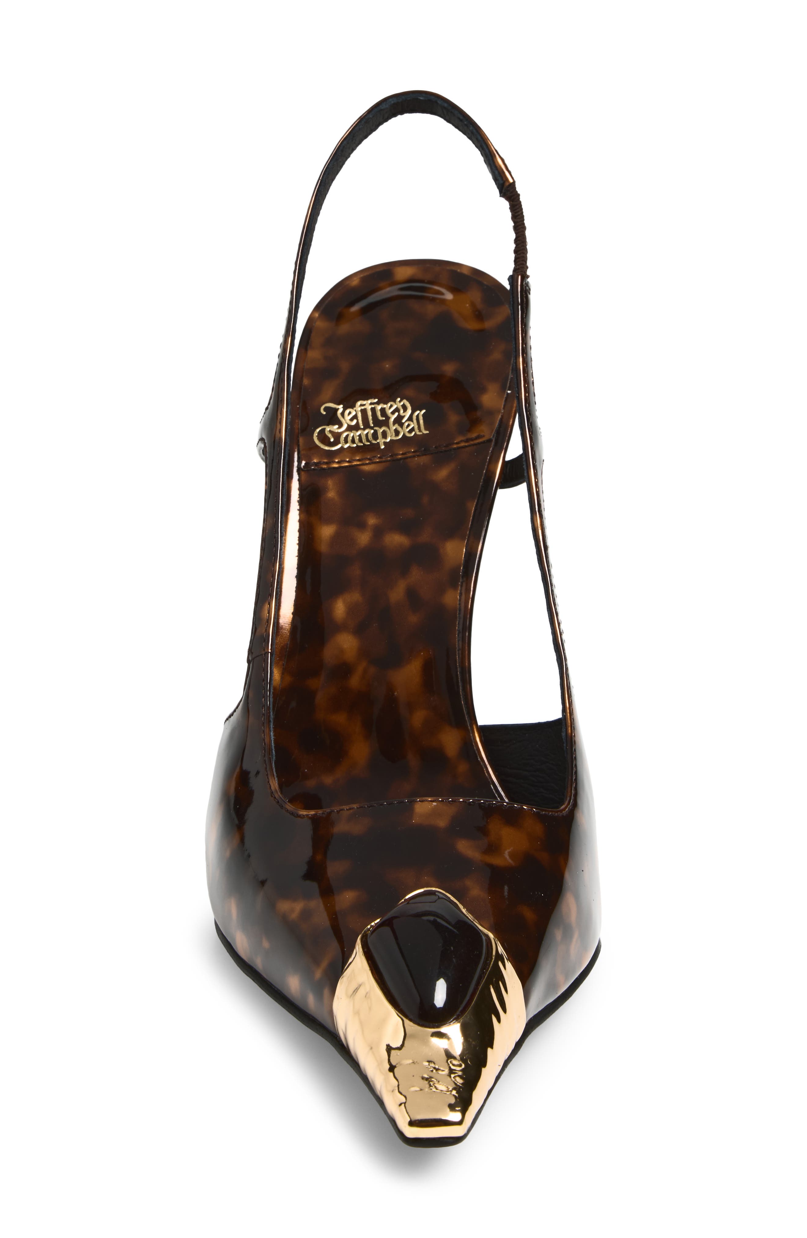 Jeffrey Campbell Sorcerer Pointed Toe Slingback Pump, Alternate, color, Tortoise Combo