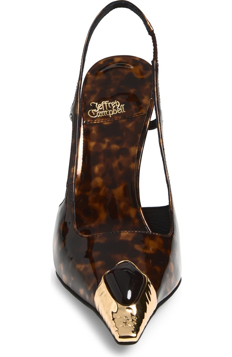 Jeffrey Campbell Sorcerer Pointed Toe Slingback Pump, Alternate, color, Tortoise Combo