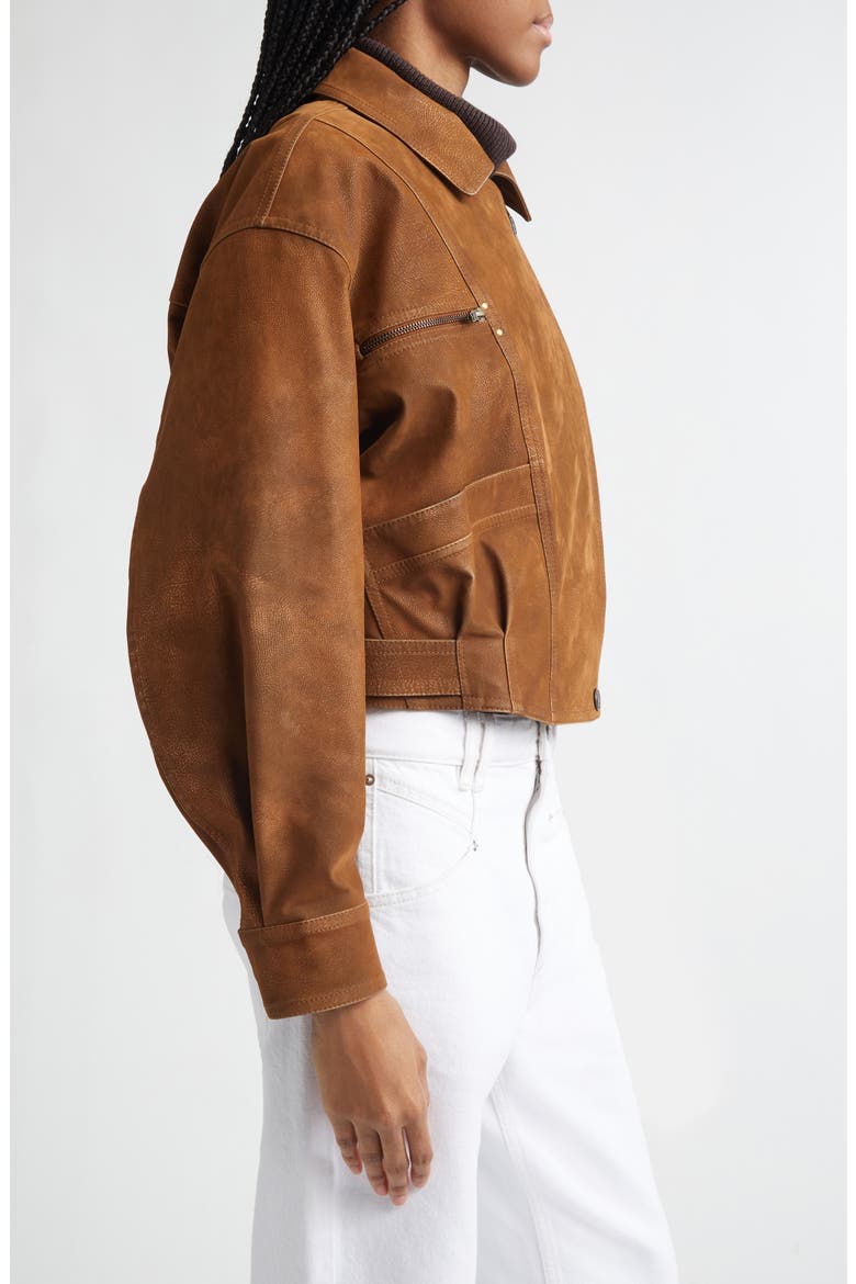 Belma Faux Leather Jacket, Alternate, color, BROWN