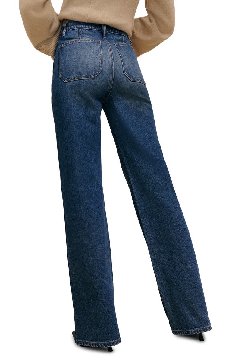 Reformation Alyssa High Waist Wide Leg Jeans, Alternate, color, Mellusine