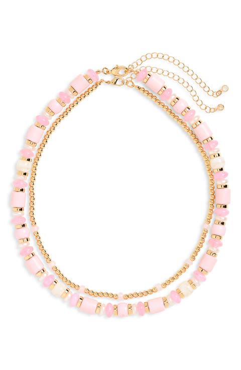 2-Pack Assorted Beaded Necklace Set