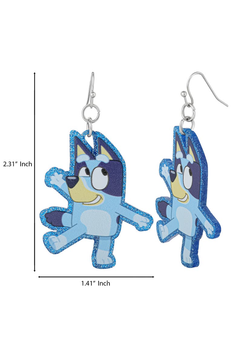Lightweight Drop Earrings with Character Silhouettes, Alternate, color, Blue