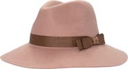 Lauren Ralph Lauren Felted Fedora With Double Ribbon