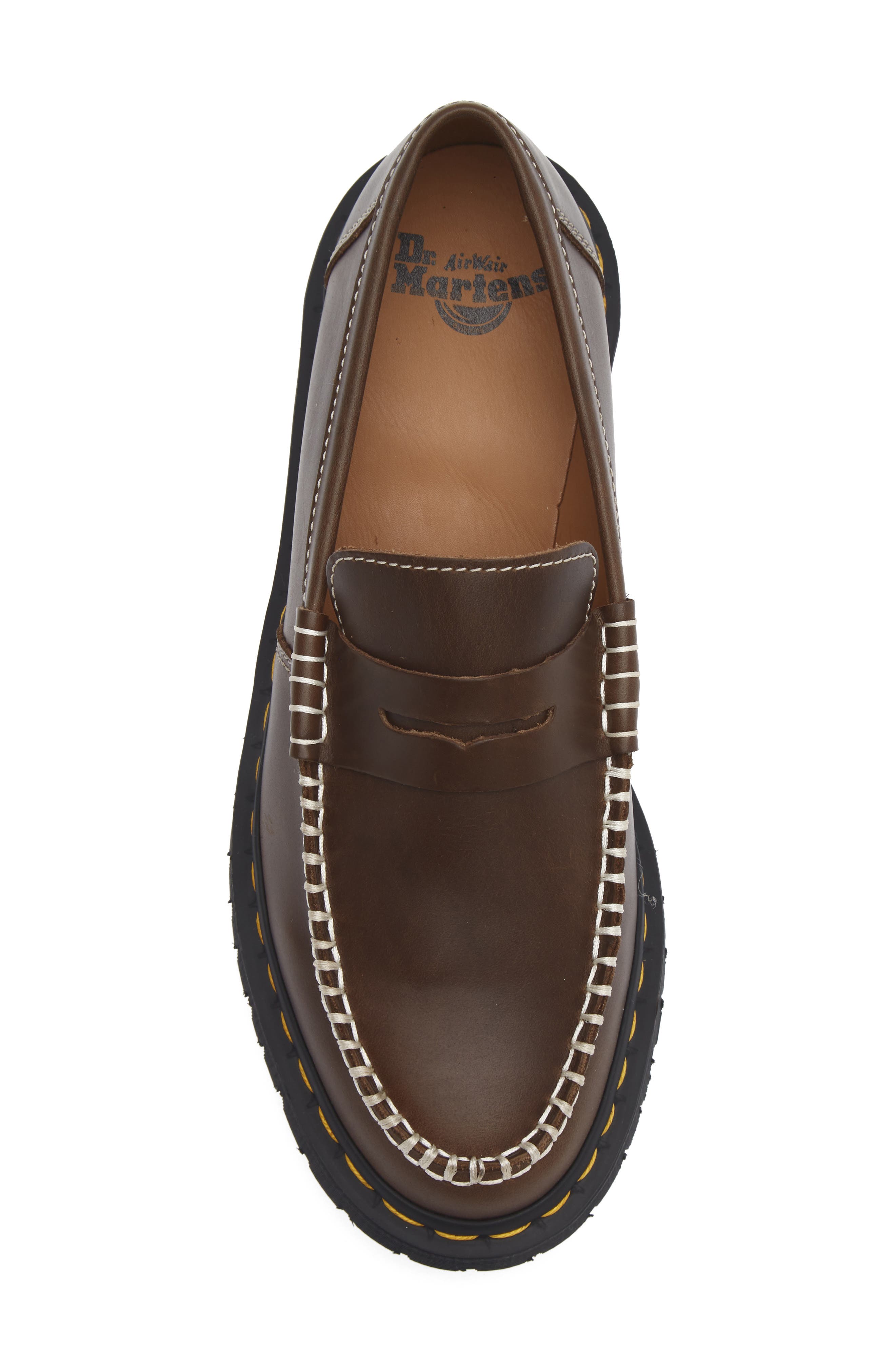 Penton Ben Leather Penny Loafer, Alternate, color, FOSSIL BROWN