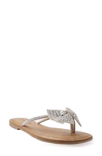 Shop Rock & Candy Rock And Candy Crystal Bow Flip Flop
