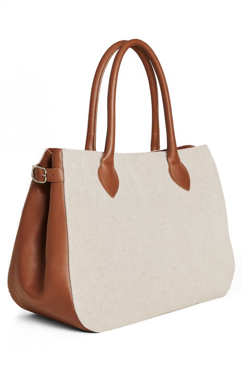 Reformation Oversize Patrizia Canvas & Leather Bag