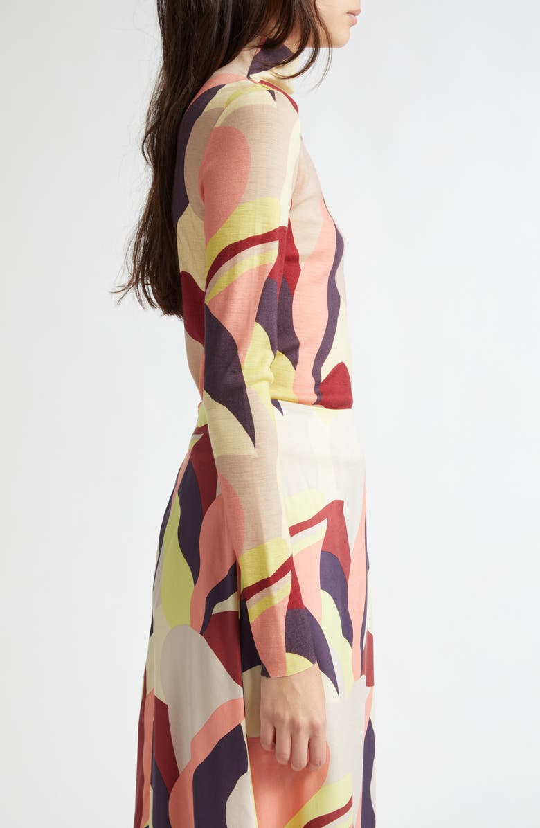 Marimekko Veduta Wool Funnel Neck Top, Alternate, color, 