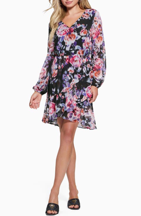 Seda Floral Print Long Sleeve Dress