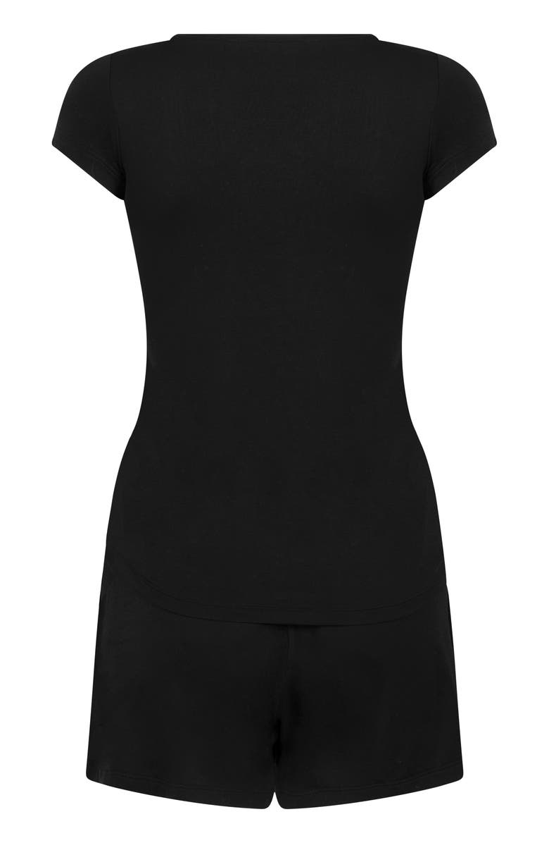 Hunkemöller Pyjama Set Jersey, Alternate, color, Black