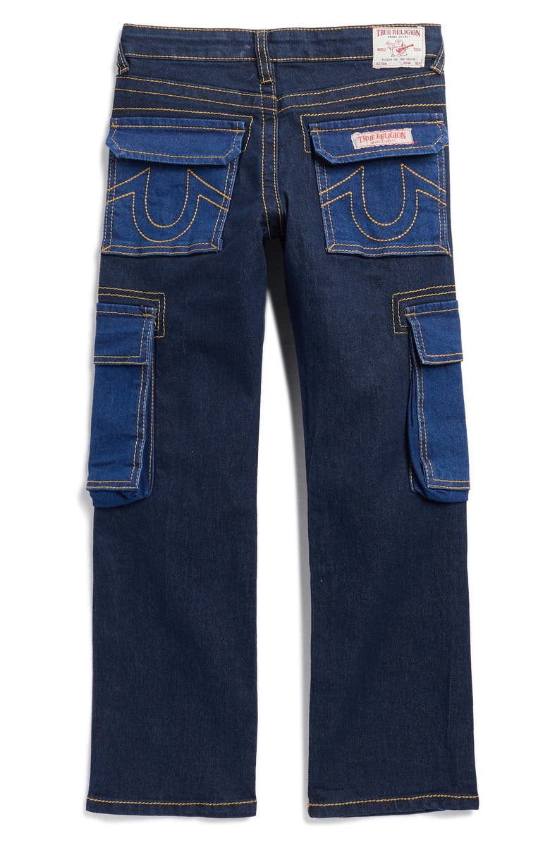 True Religion Kids' Cargo Pocket Jeans, Alternate, color, Deep Blue
