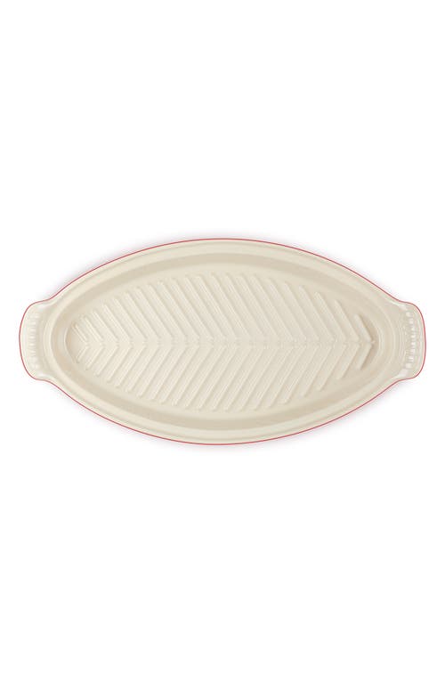 Le Creuset Heritage Covered Stoneware Fish Baker In Red