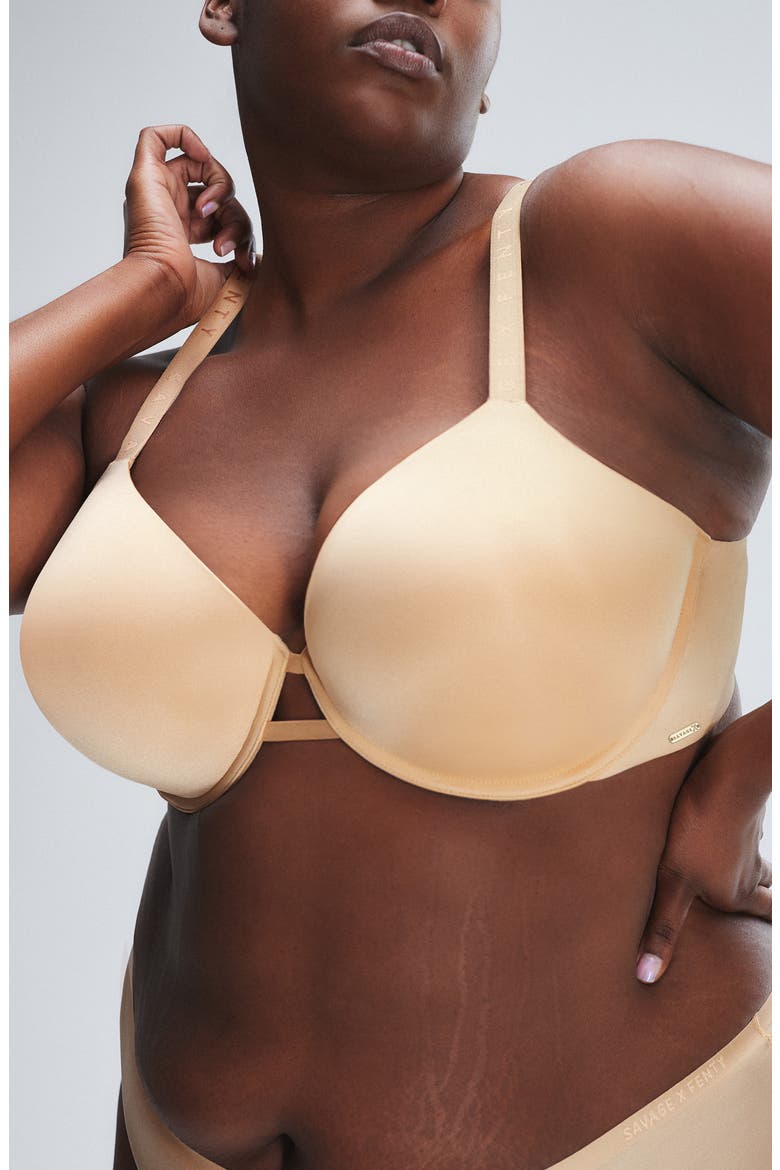 Microfiber T-Shirt Bra, Alternate, color, HONEY NUDE