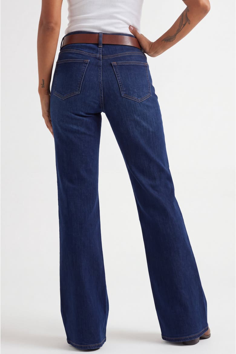 High Waist Flare Leg Jeans, Alternate, color, Blue Wash