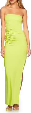 Susana Monaco Ruched Strapless Maxi Dress