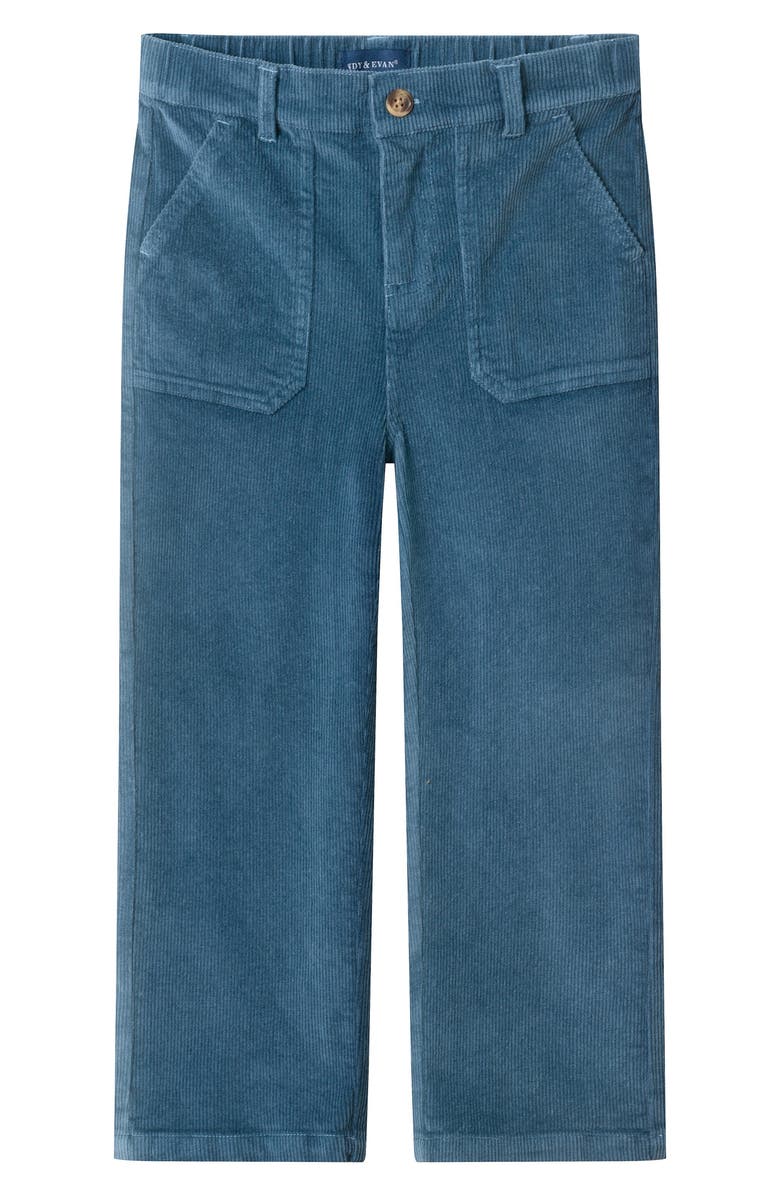 Andy & Evan Kids' Wide Leg Corduroy Pants, Main, color, Blue