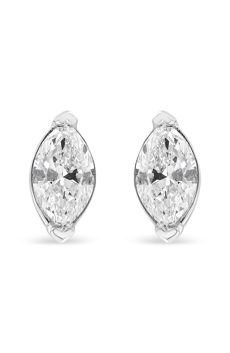 Haus of Brilliance 14K White Gold 4/5 Cttw Marquise Lab Grown Diamond Solitaire Stud Earrings, Alternate, color, White