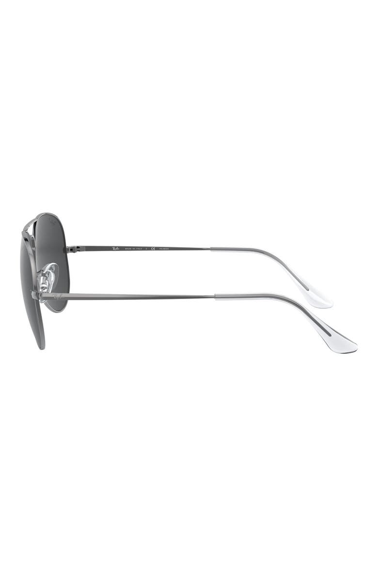 Aviator Metal II 58mm Pilot Sunglasses, Alternate, color, GUNMETAL/ BLACK