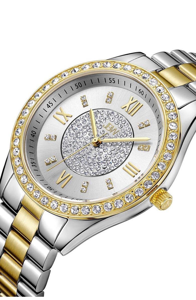 JBW Mondrian Diamond Bracelet Watch, 37mm, Alternate, color, Two-Tone