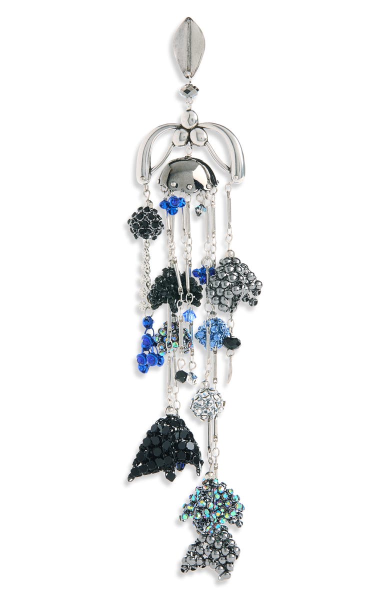 Isabel Marant Single Shoulder Duster Earring, Main, color, Blue/ Silver