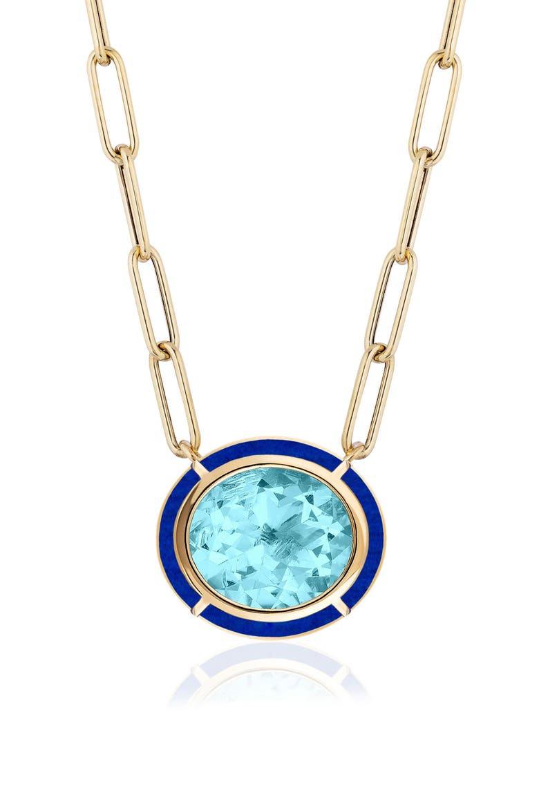 Melange Blue Topaz Pendant Necklace, Alternate, color, BLUE TOPAZ/ LAPIS