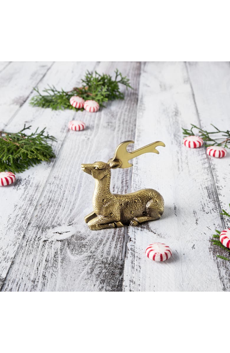 TWINE Gilded Deer Bottle Opener, Alternate, color, Gold