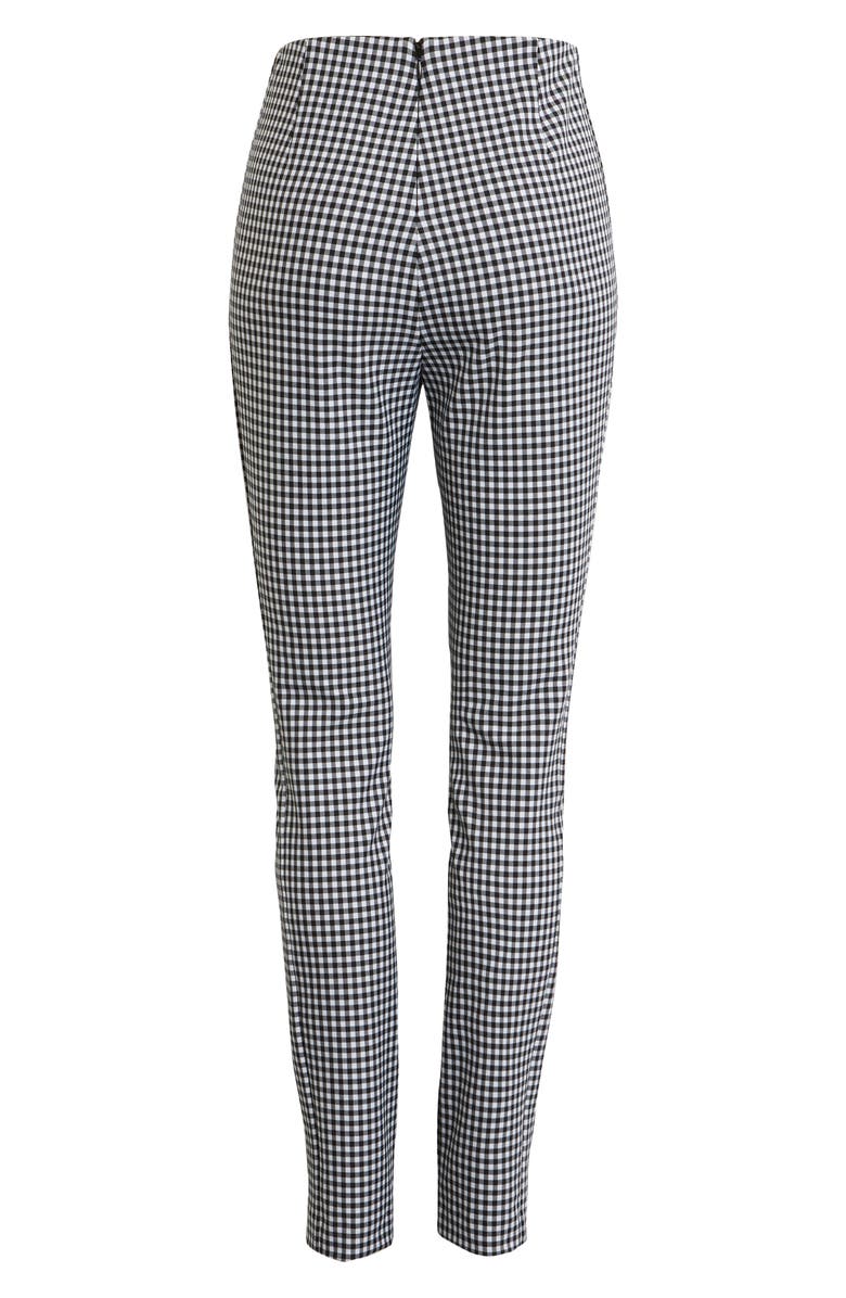 rag & bone Simone Gingham Slim Crop Pants, Alternate, color,