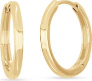 Bony Levy 14k Gold 15mm Smooth Hoop Earrings